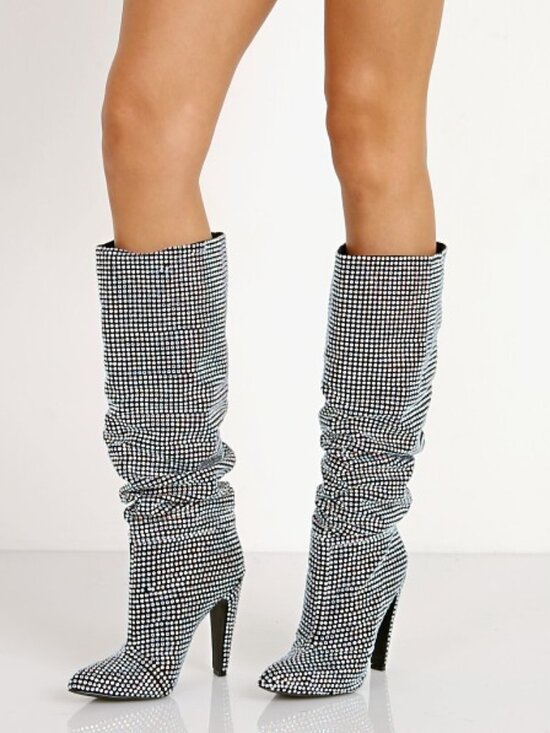 Steve Madden Shoes - Steve Madden Rhinestone Slouch Boots